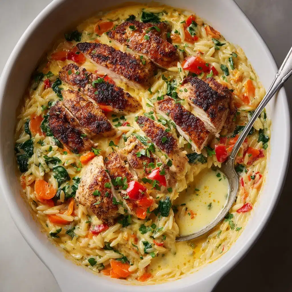 Creamy Chicken and Orzo Bake Recipe - Recipe Image