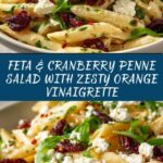 Feta & Cranberry Penne Salad with Orange Vinaigrette Recipe
