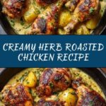 Herb Roasted Chicken in Creamy Garlic Herb Sauce Recipe