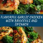 Garlic Chicken with Broccoli and Spinach Recipe