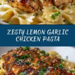 Lemon Garlic Chicken with Parmesan Bowtie Pasta Recipe