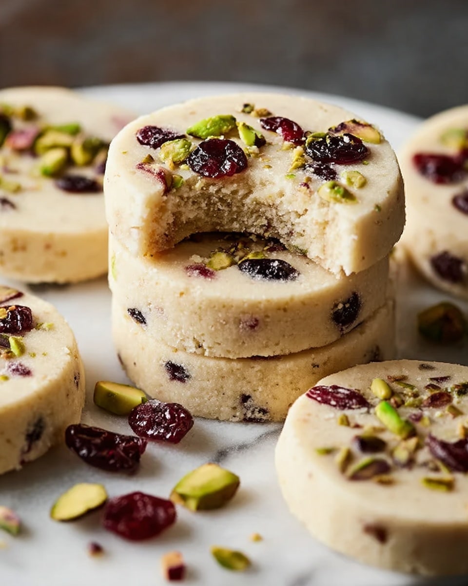 Cranberry Pistachio Shortbread Cookies Recipe - Recipe Image