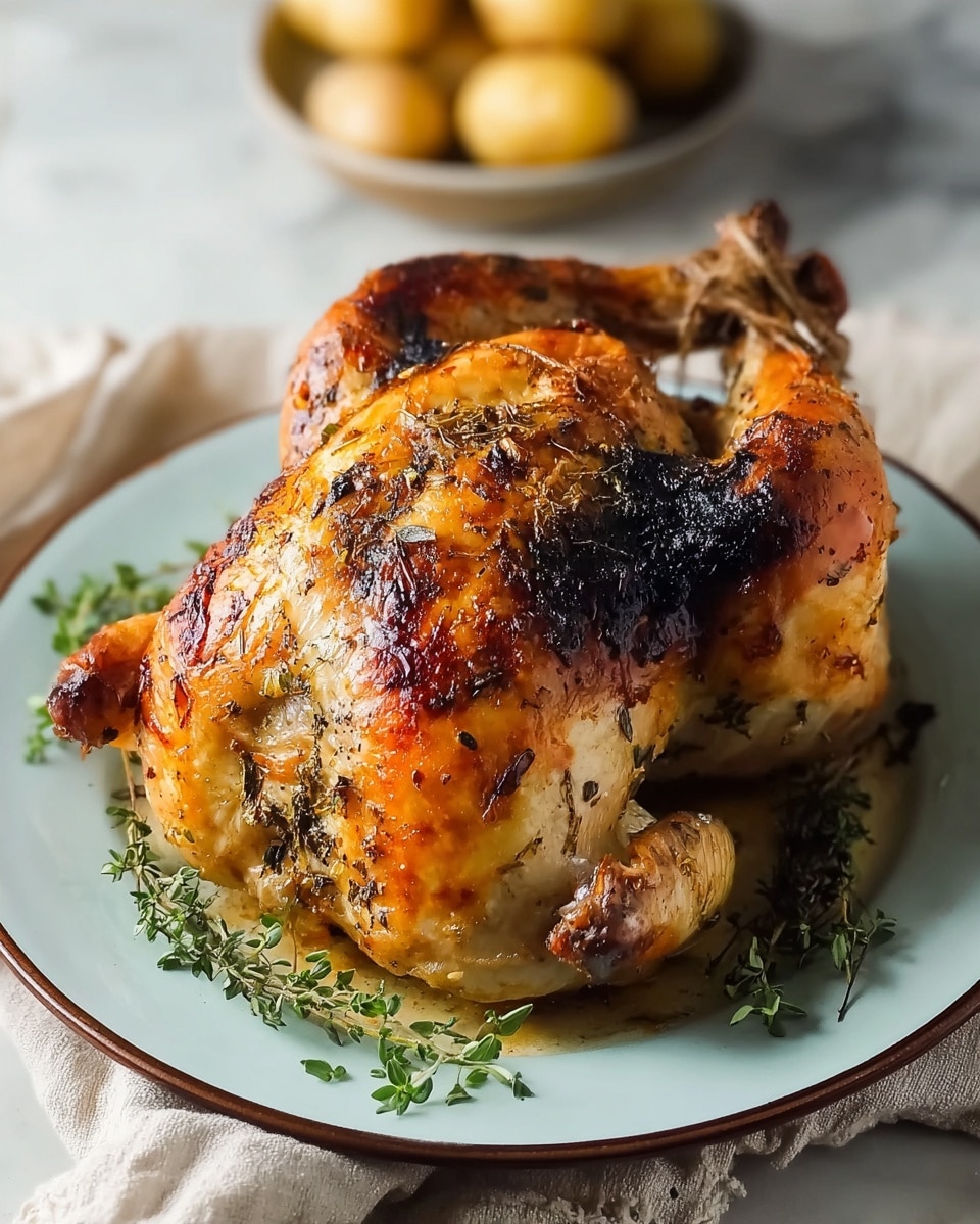 Roast Tarragon Chicken with Crispy Skin Recipe - Recipe Image