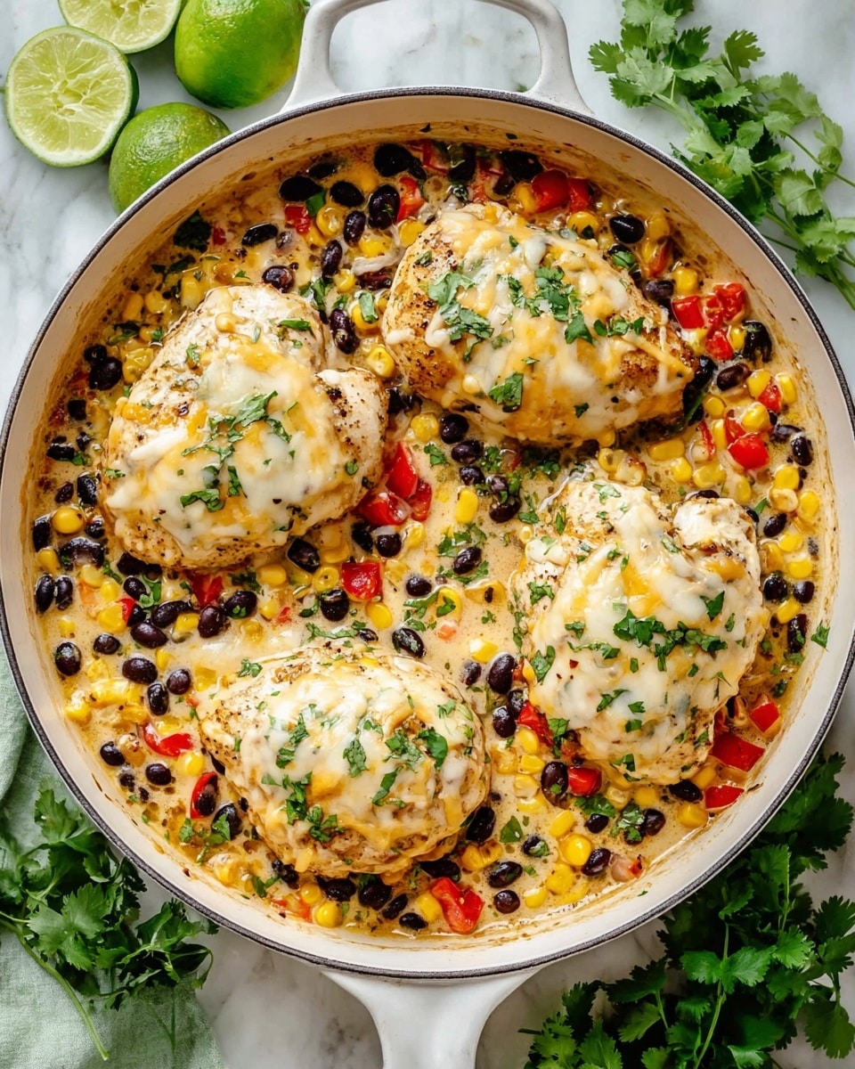 Cowboy Chicken with Black Beans, Corn, and Melted Cheese Recipe - Recipe Image