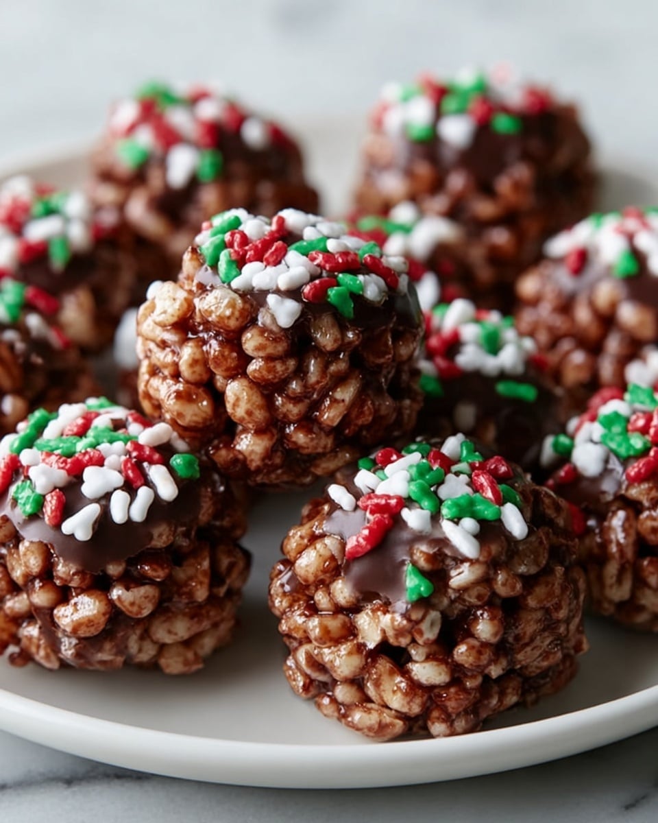 Rice Krispie Christmas Puddings Recipe - Recipe Image
