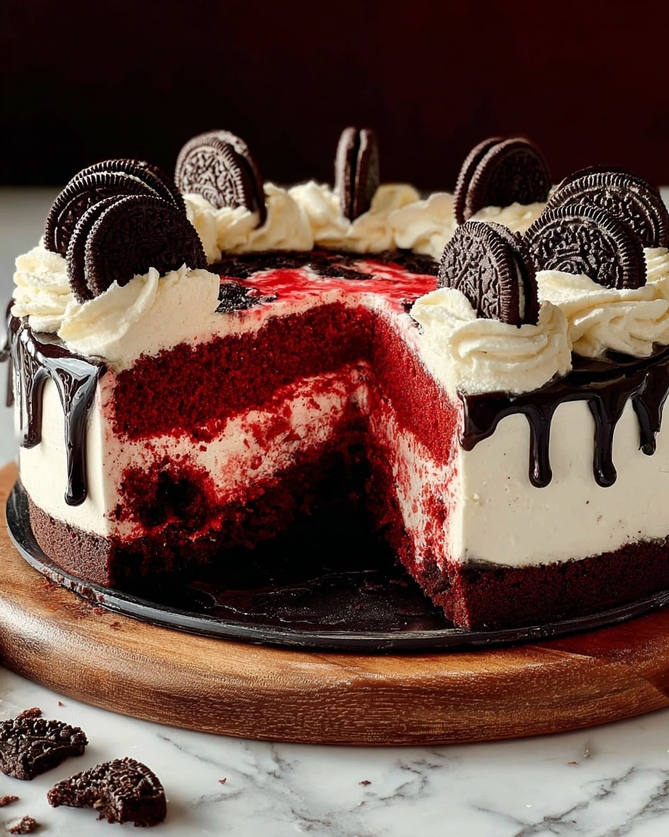 Red Velvet Oreo Cheesecake Recipe - Recipe Image