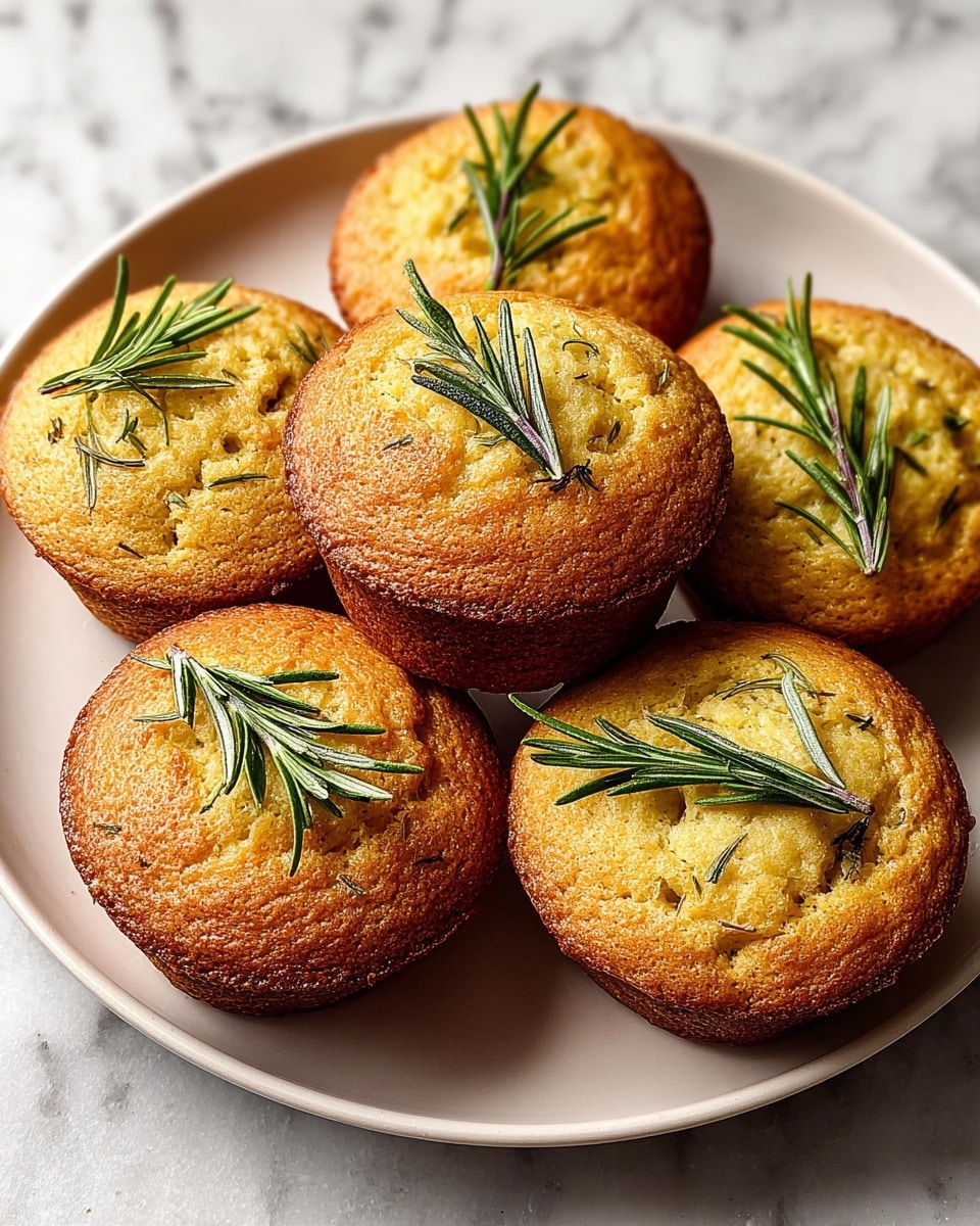 Garlic Rosemary Focaccia Muffins Recipe - Recipe Image