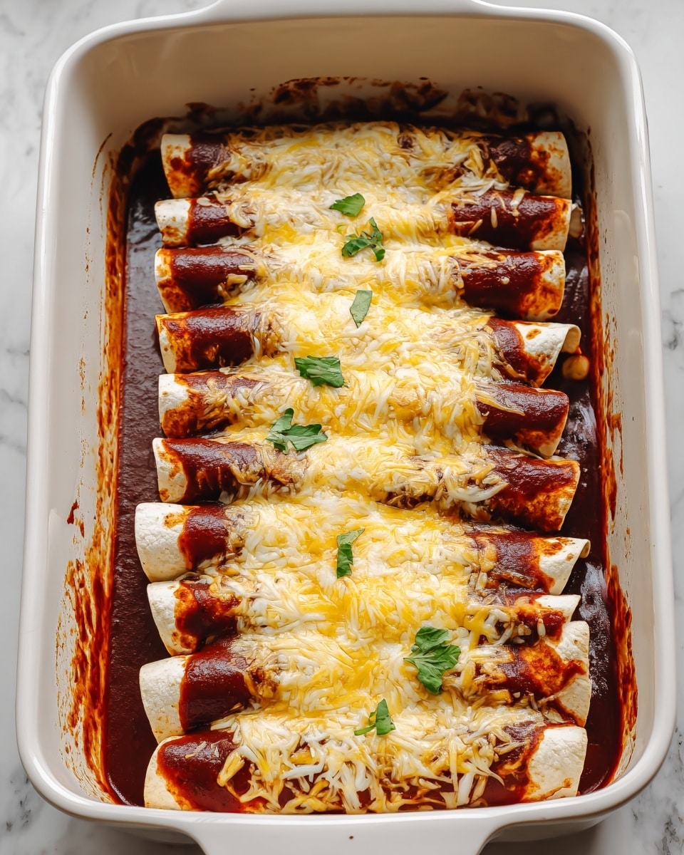 Chicken Enchiladas with Homemade Red Enchilada Sauce Recipe - Recipe Image