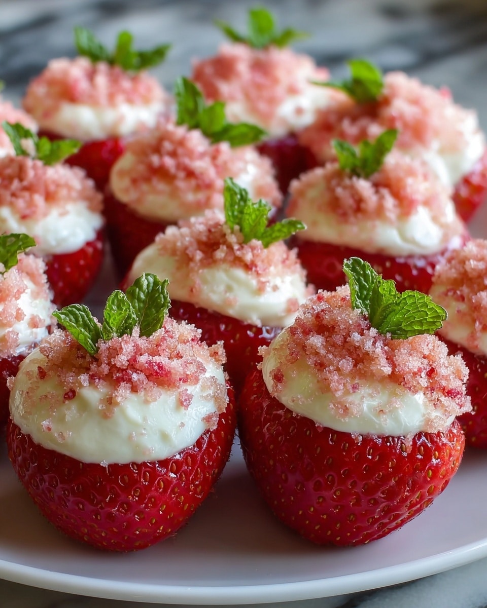 Cheesecake Deviled Strawberries Recipe - Recipe Image