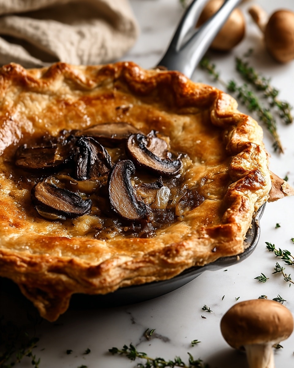 Creamy Mushroom Vegetable Pot Pie with Flaky Crust Recipe - Recipe Image