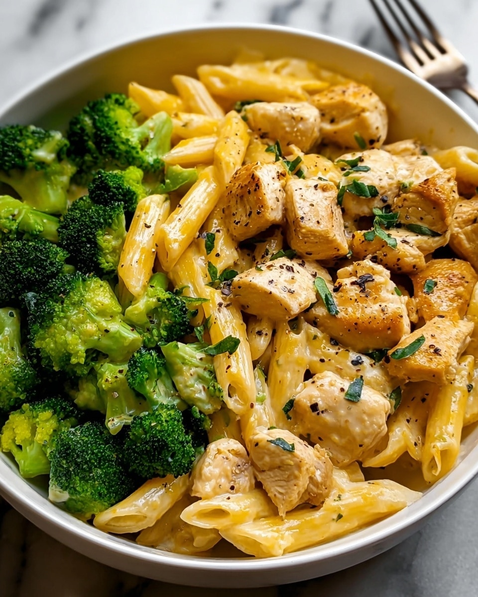 Creamy Broccoli and Chicken Penne Recipe - Recipe Image