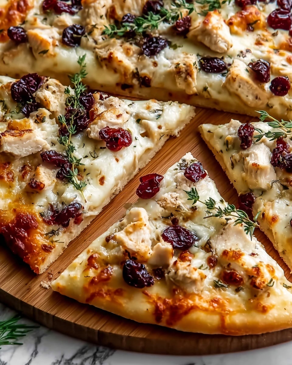 Turkey and Cranberry Pizza Recipe - Recipe Image