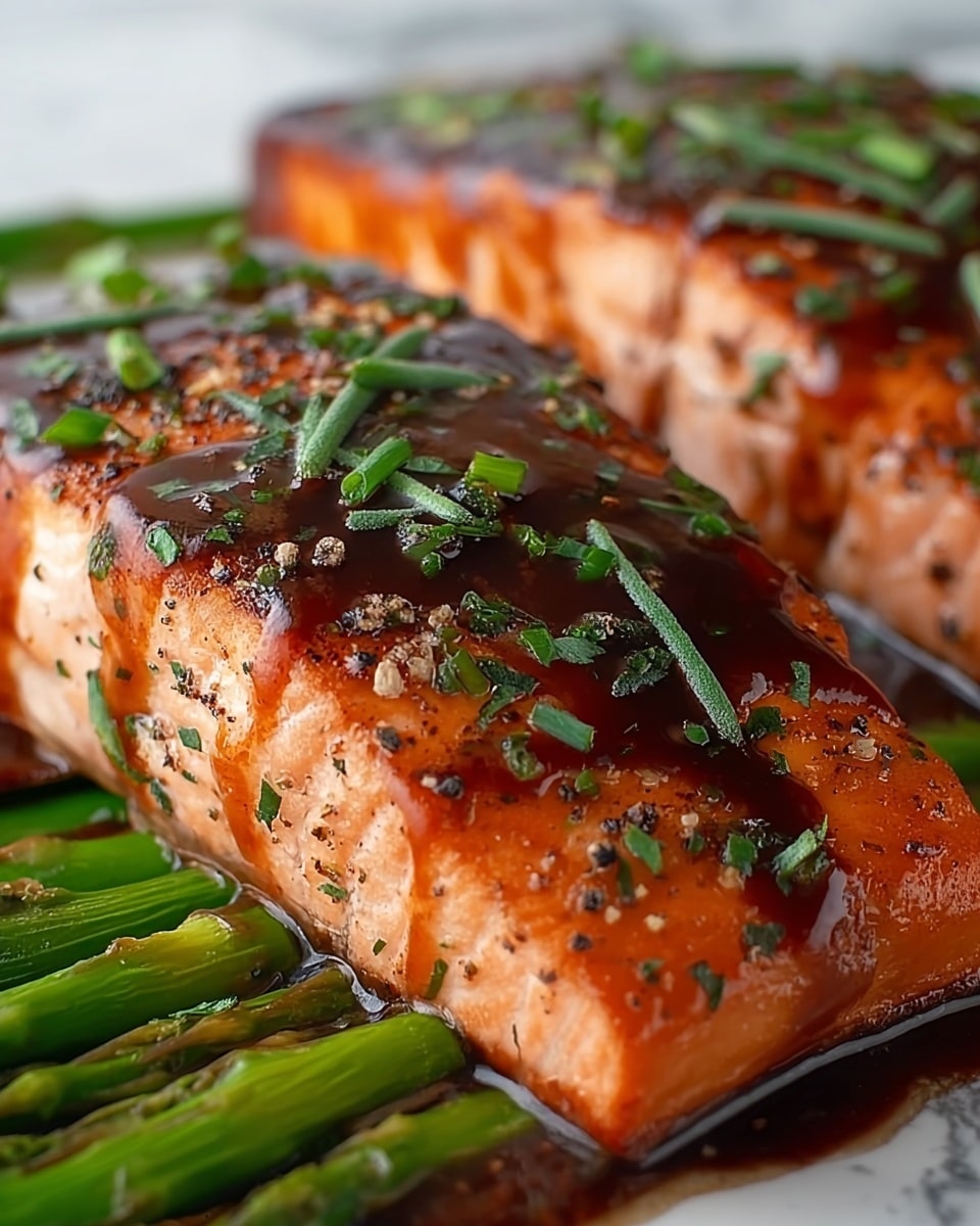 Balsamic Glazed Salmon with Asparagus Recipe - Recipe Image