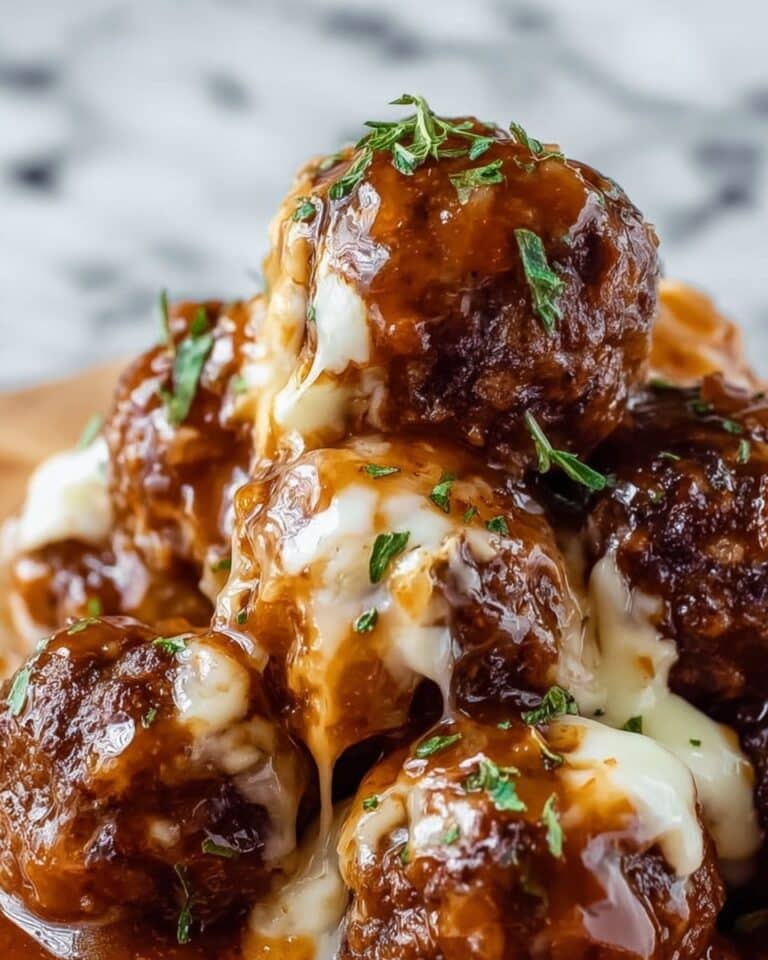 Slow Cooker French Onion Meatballs Recipe