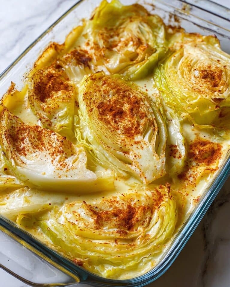 Escalloped Cabbage with Cheddar and Mozzarella Recipe
