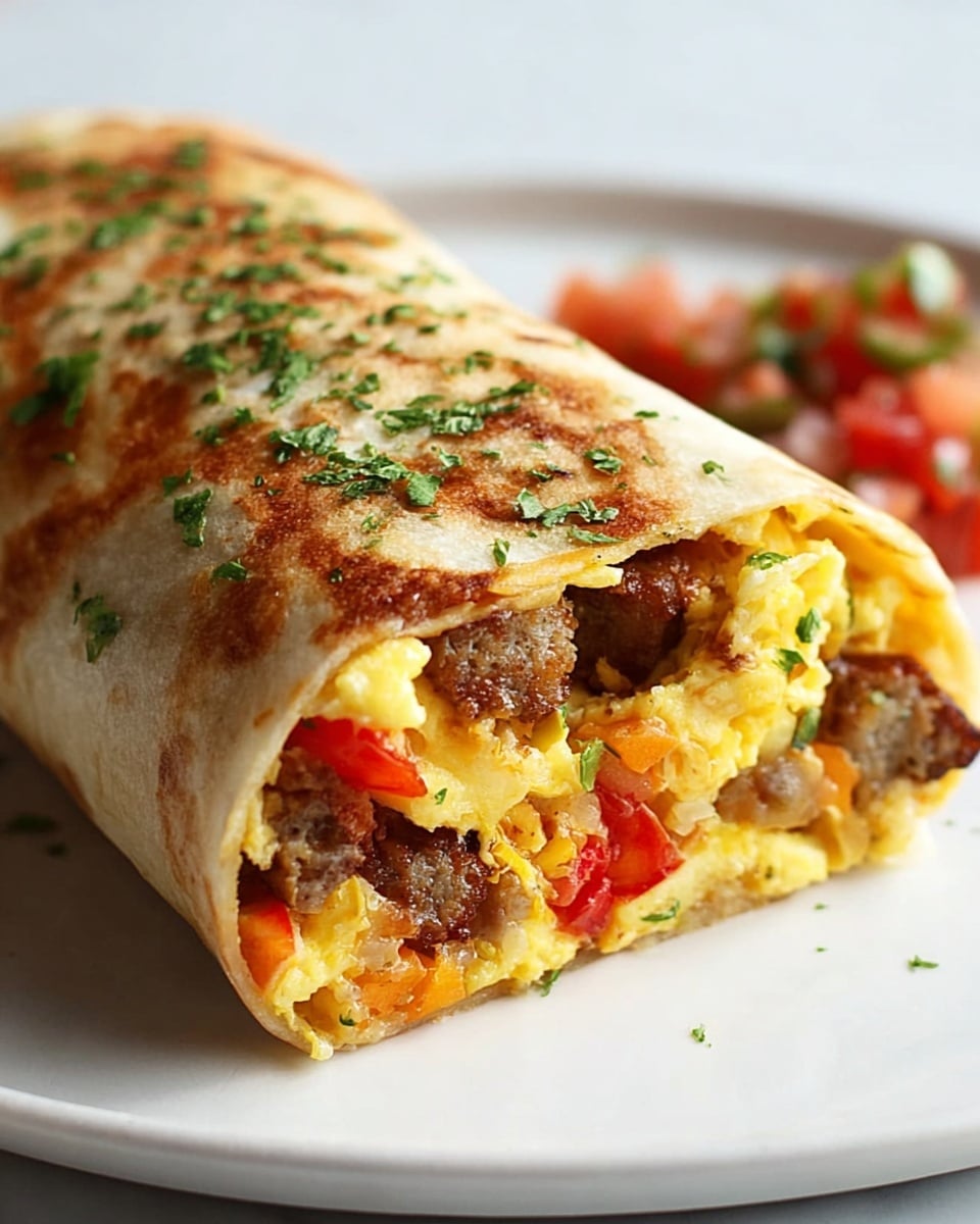 Breakfast Burrito with Turkey Sausage Recipe - Recipe Image