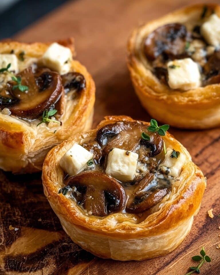 Mushroom Shallot and Herbed Goat Cheese Tarts Recipe