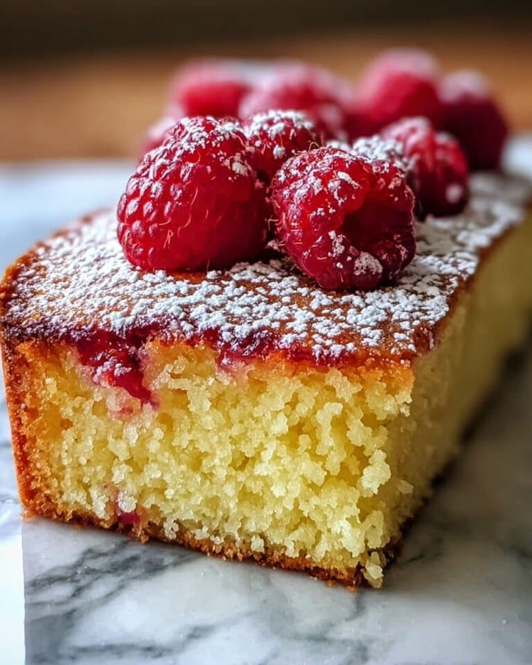 Grilled Sunny Lemon Pound Cake with Raspberries Recipe