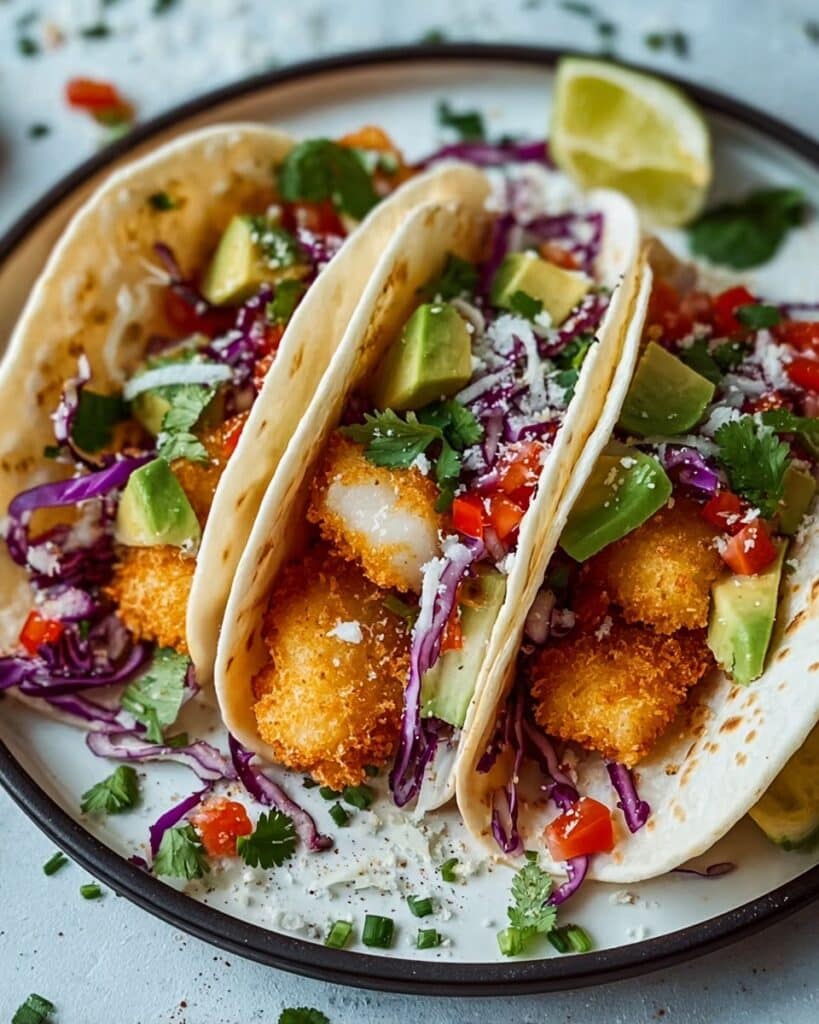Homemade Fish Tacos with Cabbage Slaw and Lime Sauce Recipe