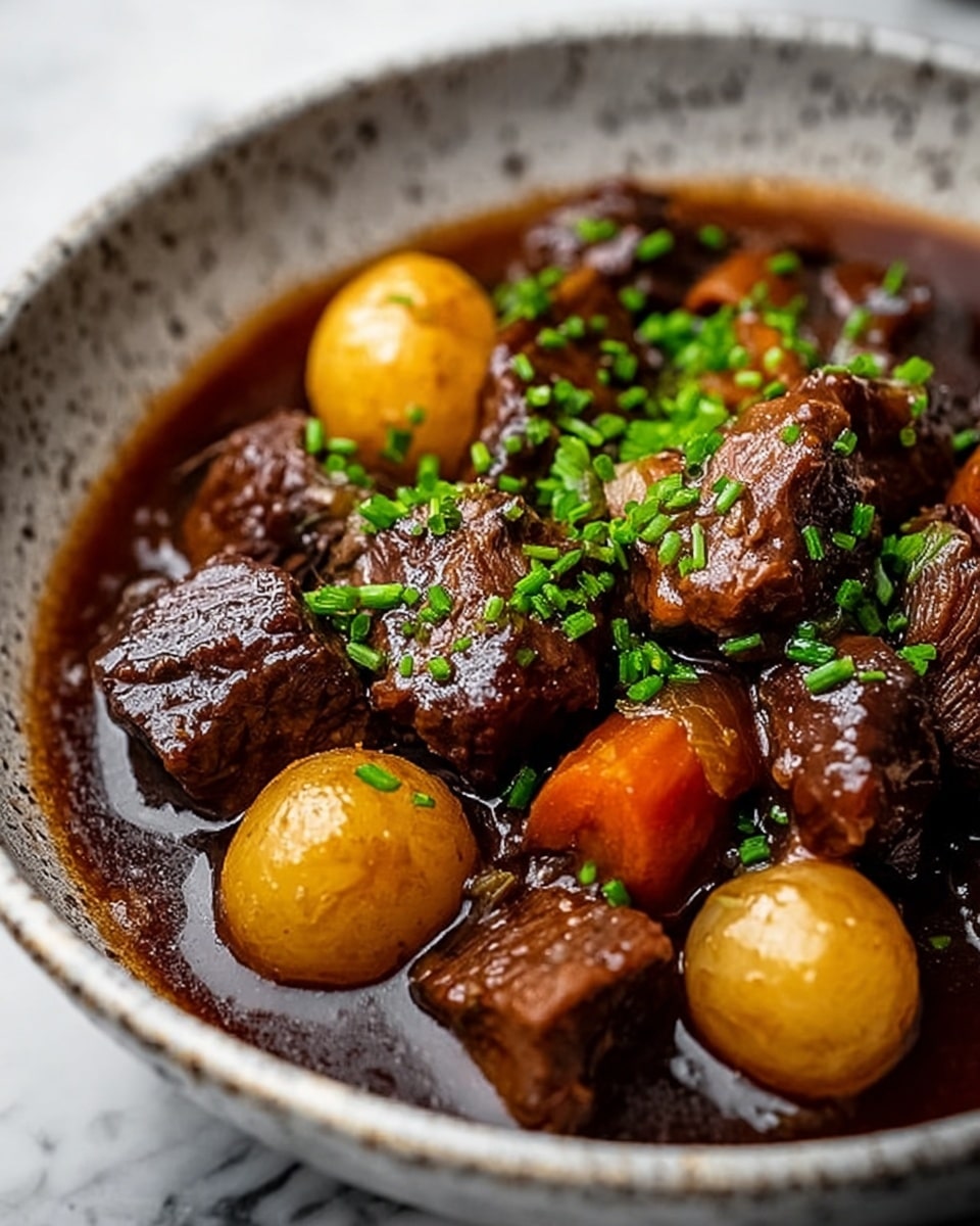Slow-Cooked Beef Bourguignon Recipe - Recipe Image