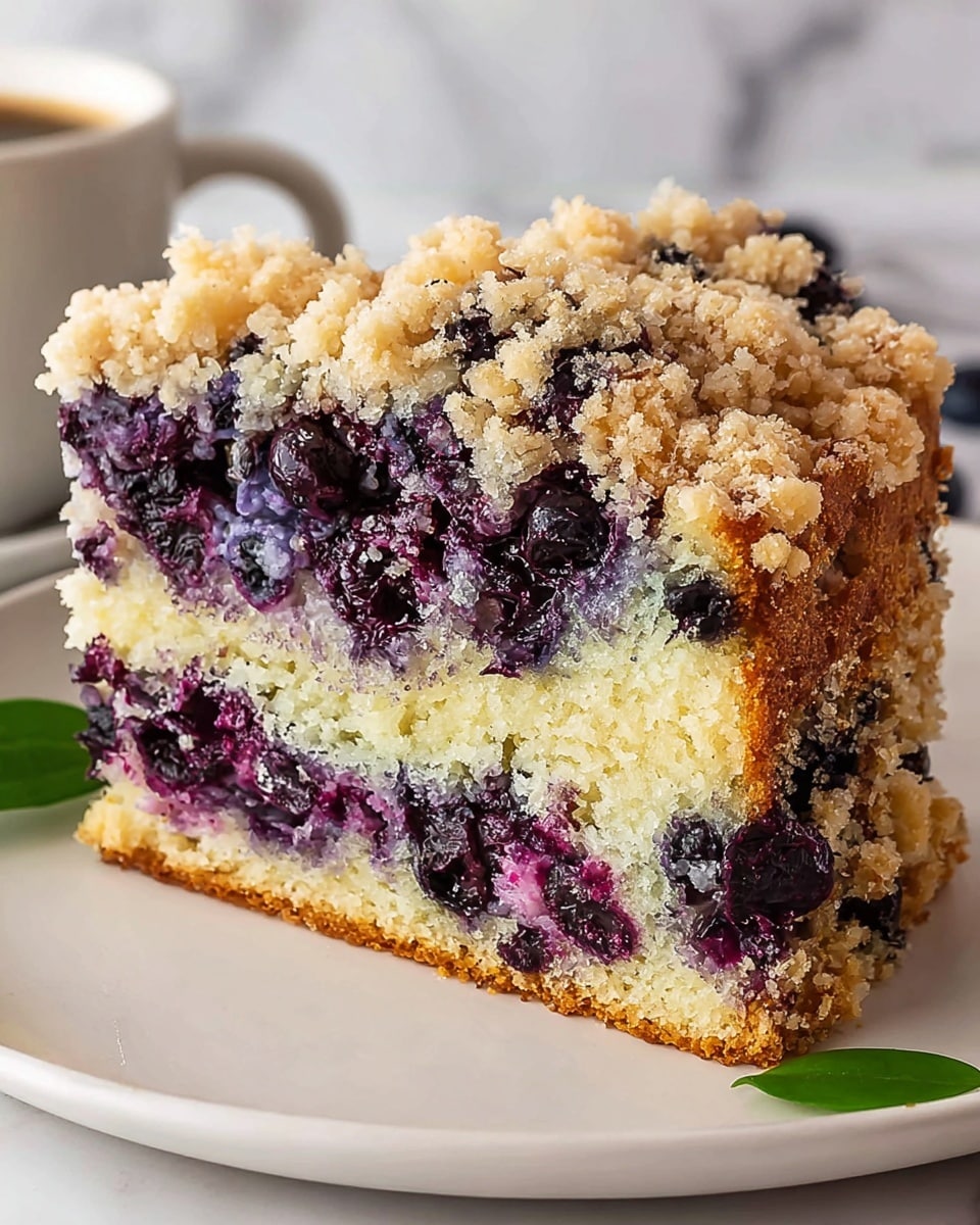 Blueberry Lemon Breakfast Cake with Walnut Cinnamon Topping Recipe - Recipe Image