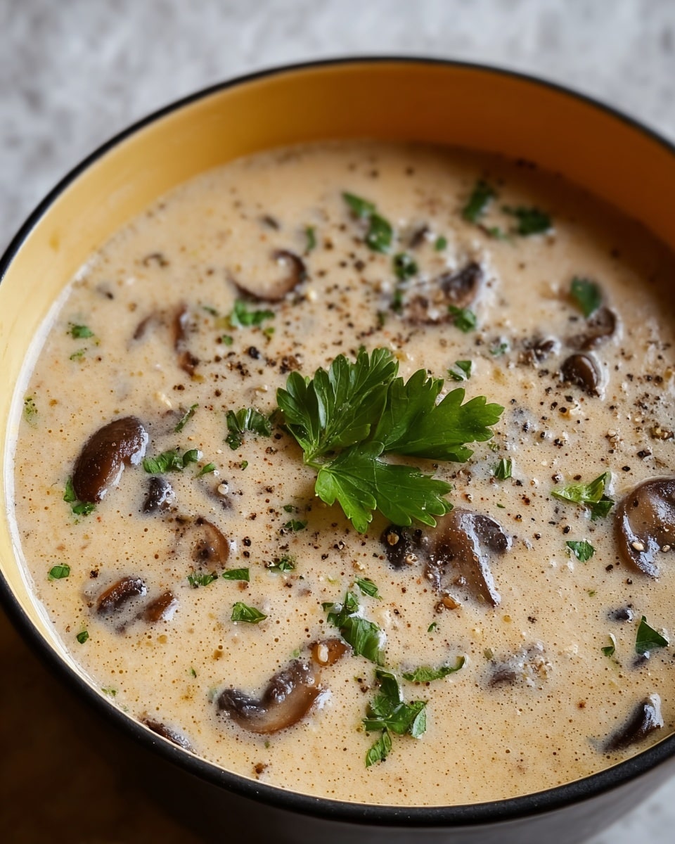 Decadent and Creamy Mushroom Soup Recipe - Recipe Image