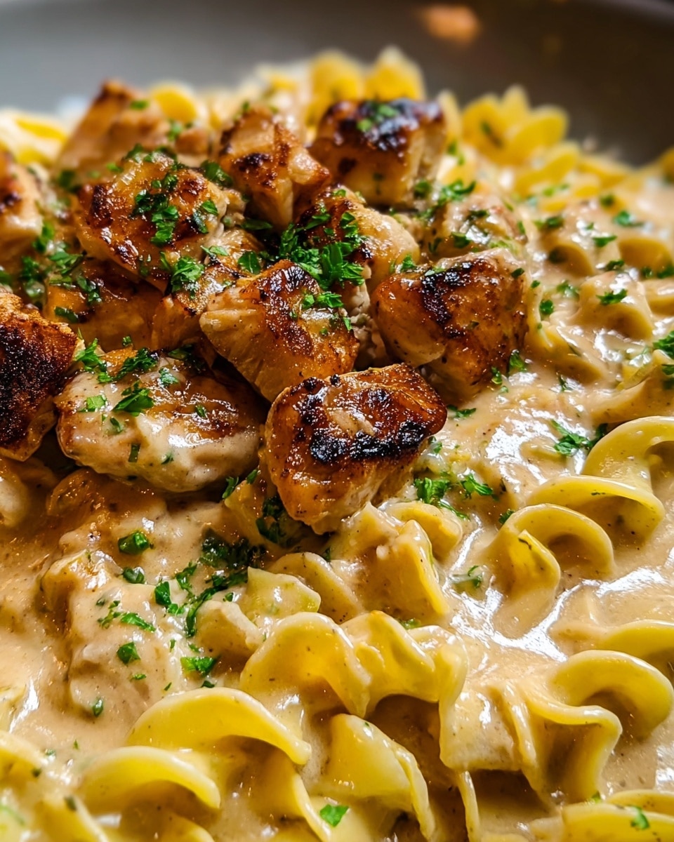 Creamy Smoky White Cheddar Honey Butter Chicken Pasta Skillet Recipe - Recipe Image