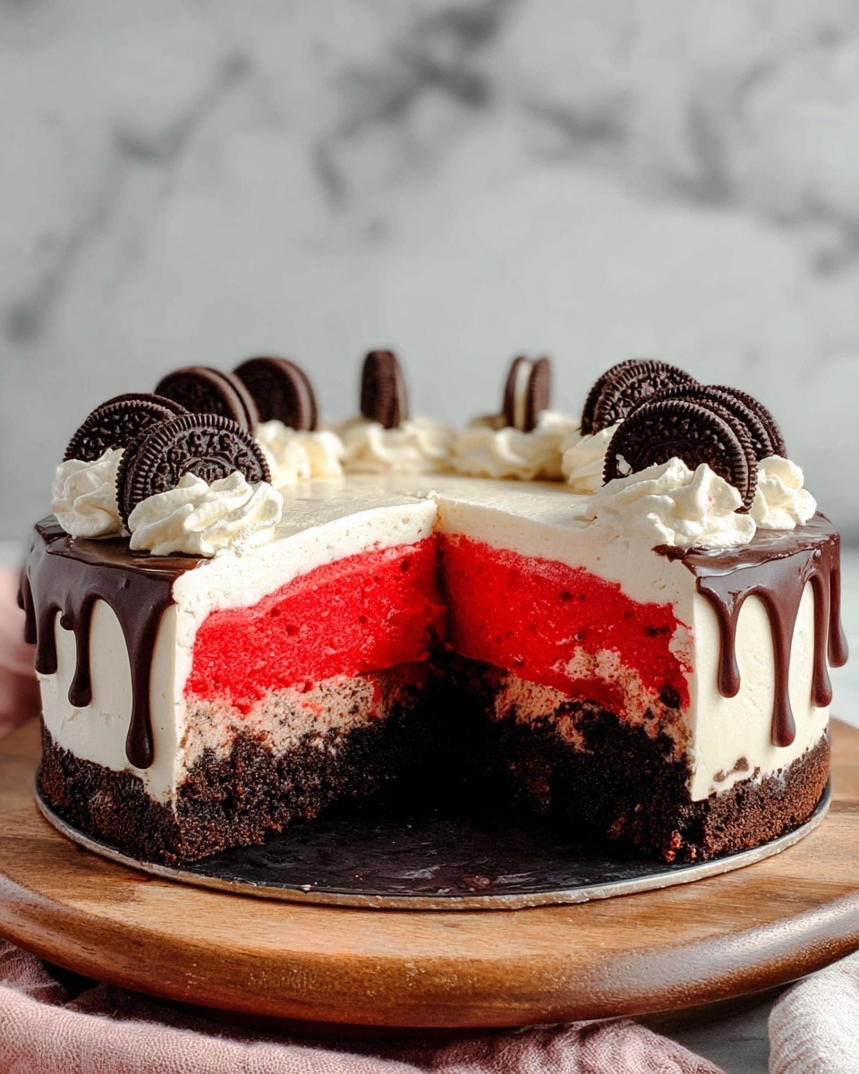 Red Velvet Oreo Cheesecake Recipe - Recipe Image