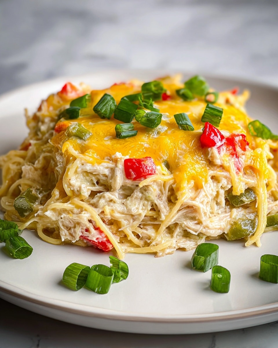 Spicy Southern Chicken Spaghetti Casserole Recipe - Recipe Image