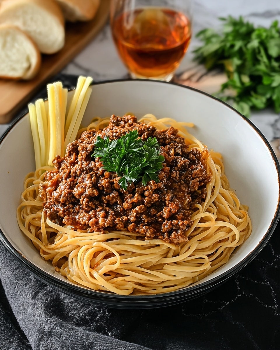 Mongolian Ground Beef Noodles Recipe - Recipe Image