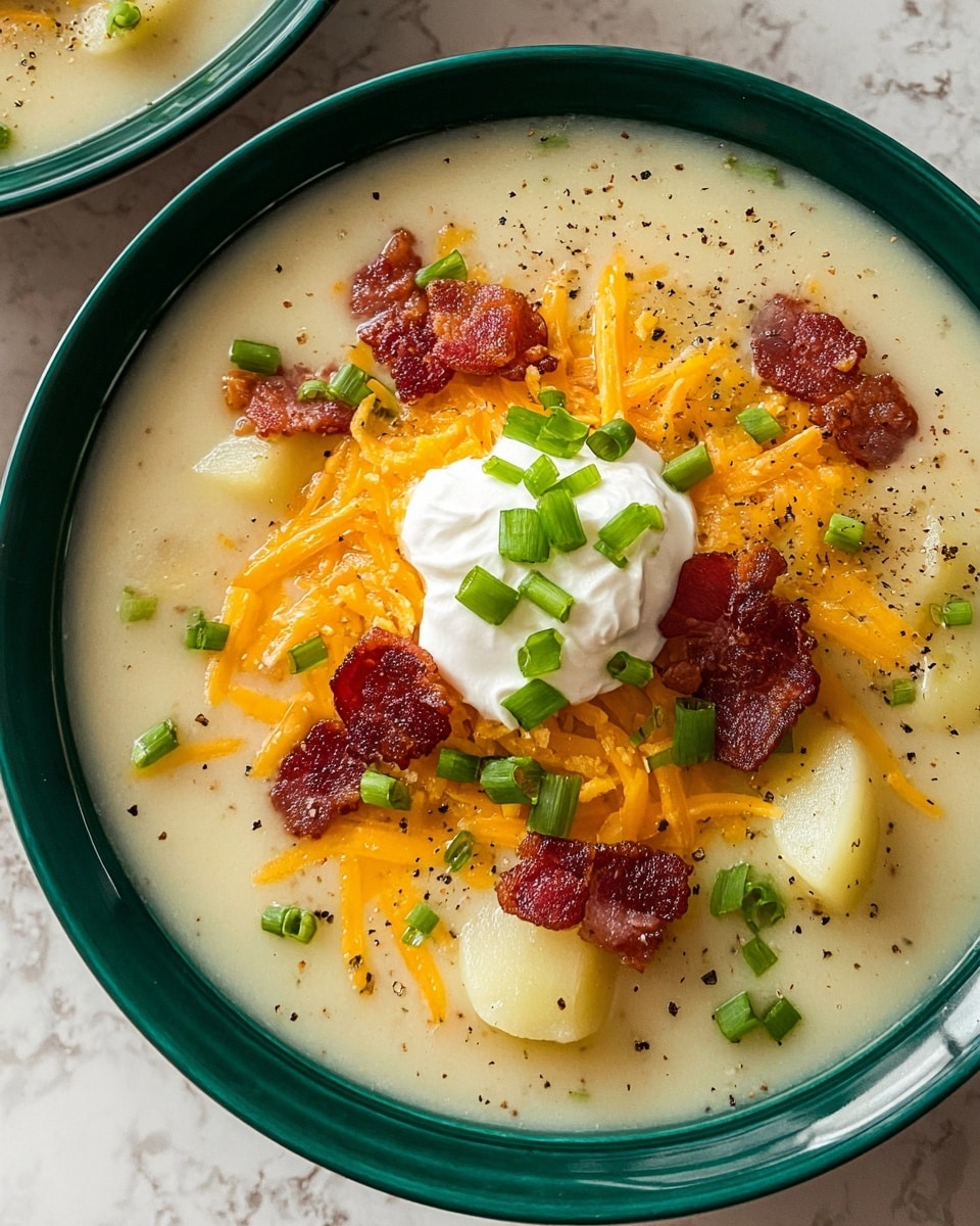 Creamy Loaded Baked Potato Soup Recipe - Recipe Image