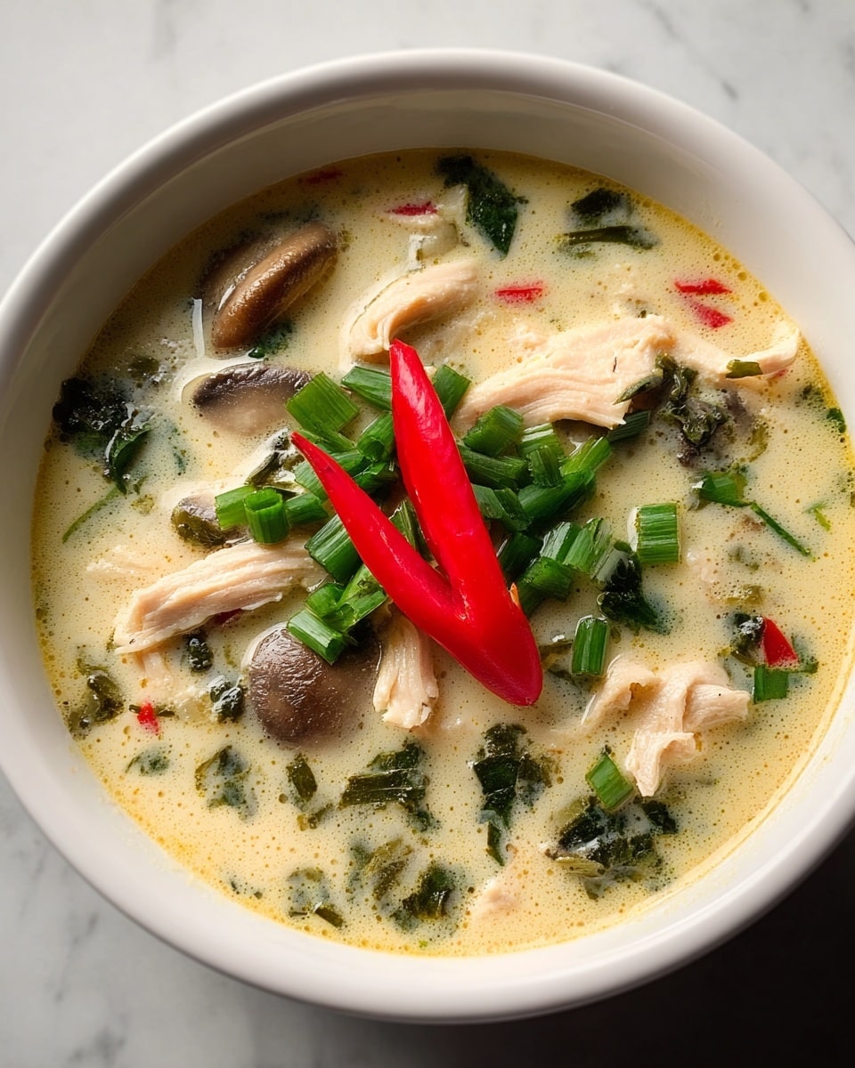Thai Coconut Chicken Soup Recipe - Recipe Image