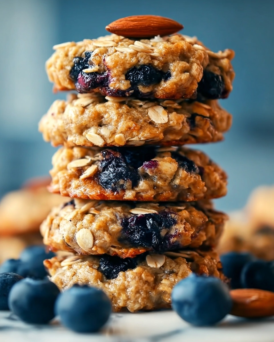 Banana Blueberry Oatmeal Breakfast Cookies Recipe - Recipe Image