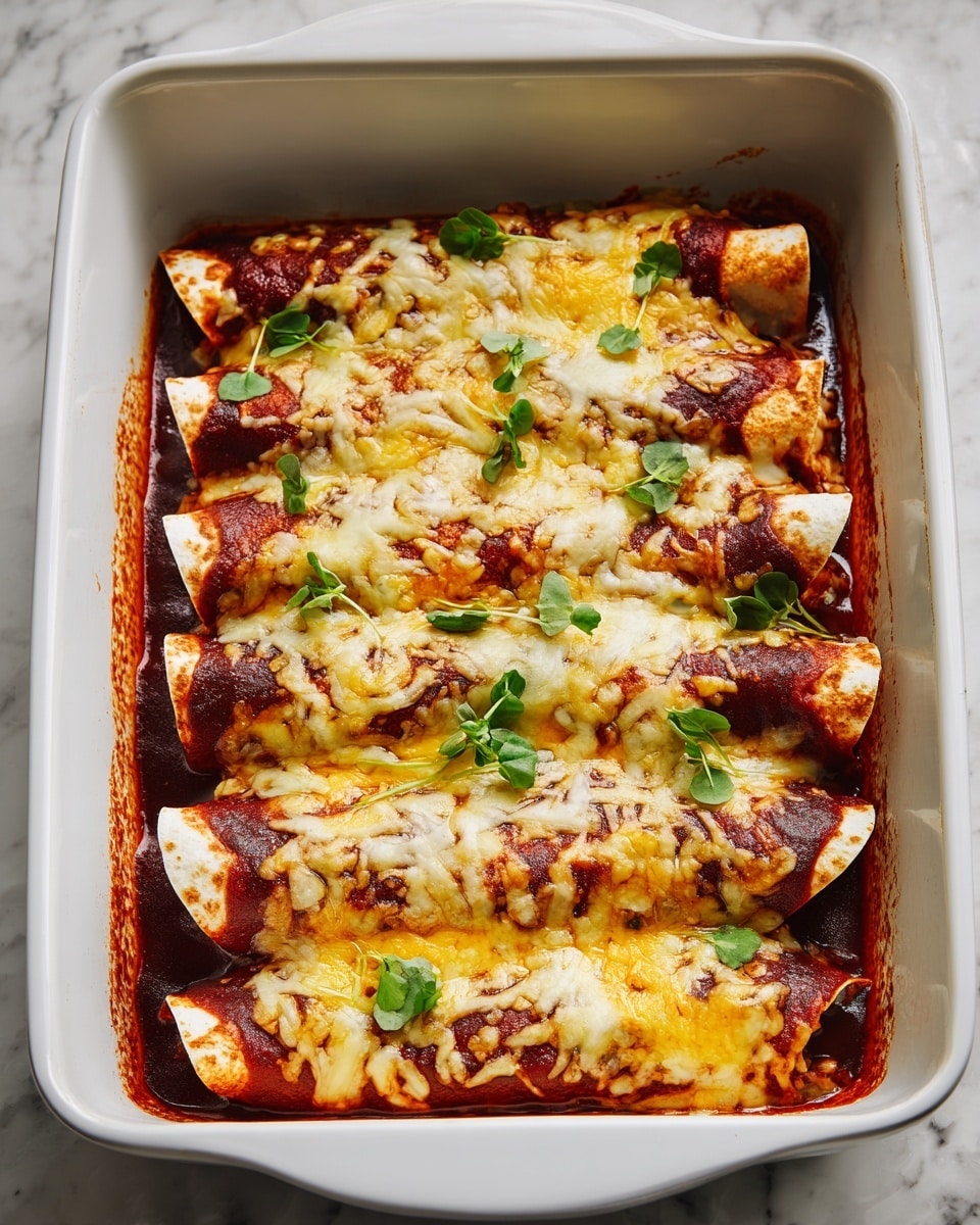 Chicken Enchiladas with Homemade Red Enchilada Sauce Recipe - Recipe Image