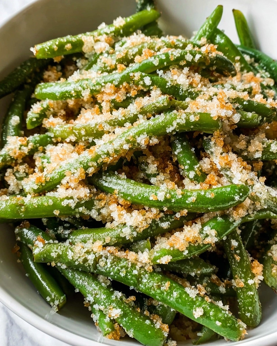Italian Green Beans with Parmesan and Toasted Breadcrumbs Recipe - Recipe Image