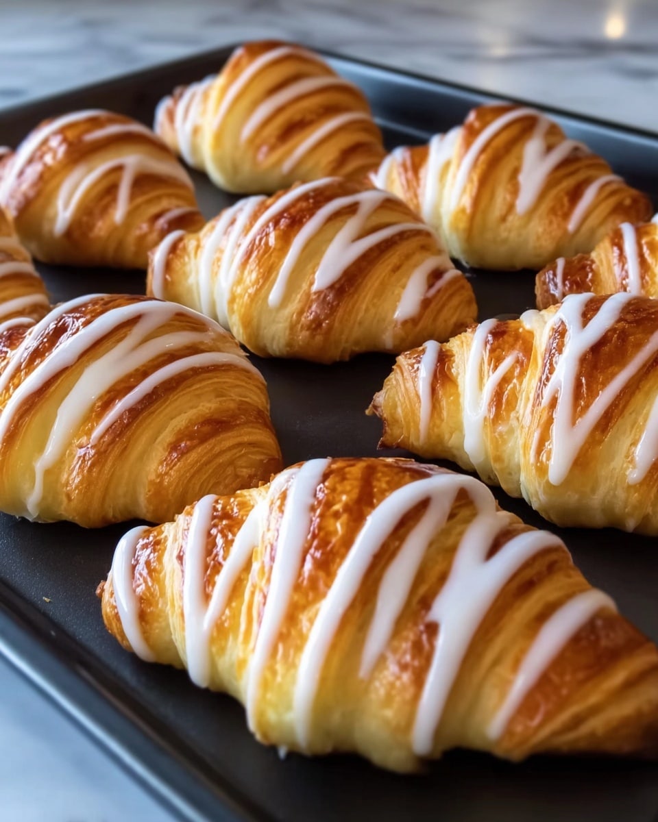Pumpkin Pie Crescents with Maple Glaze Recipe - Recipe Image