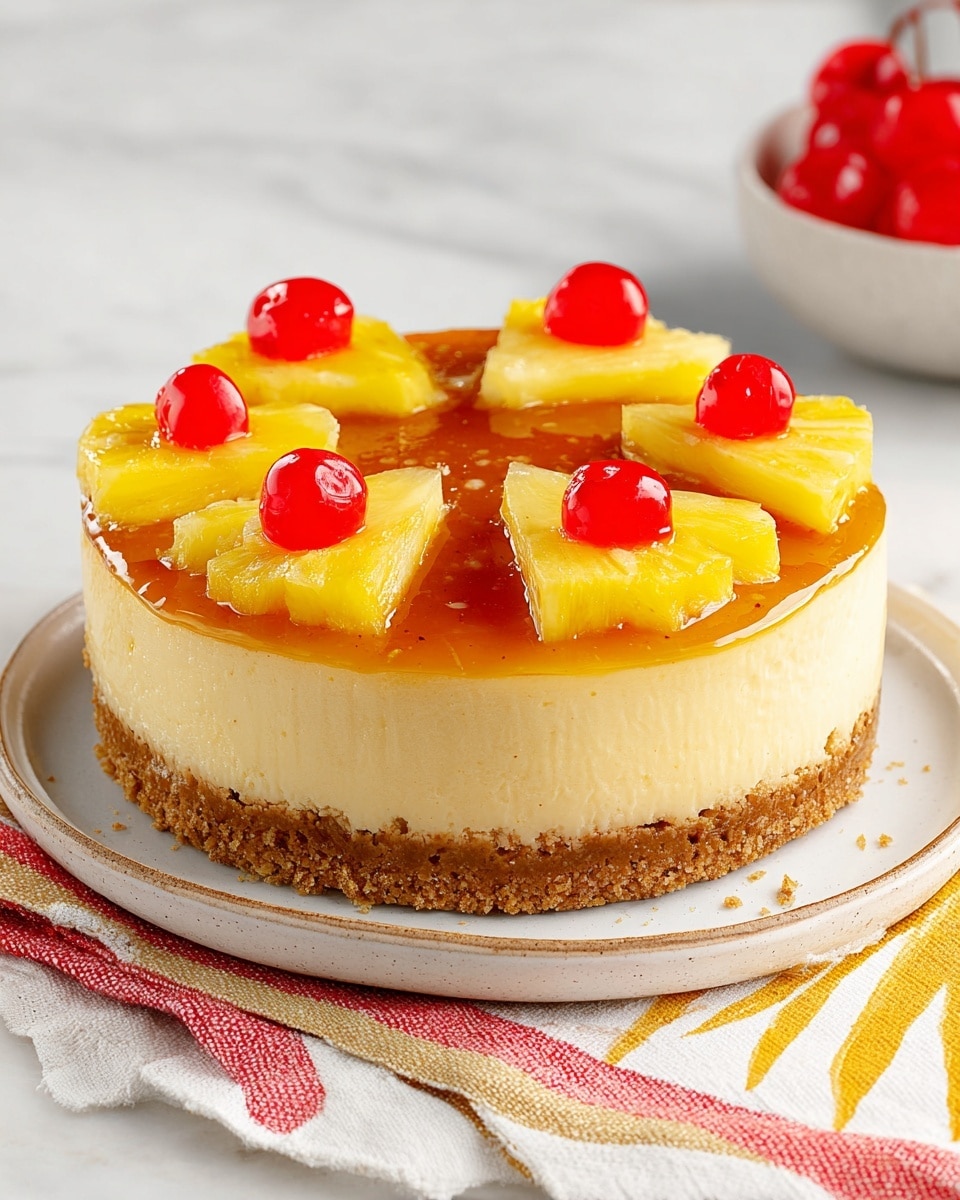 Pineapple Upside-Down Cheesecake Recipe - Recipe Image