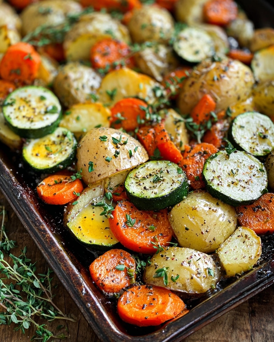 Roasted Potatoes, Carrots, and Zucchini Recipe - Recipe Image