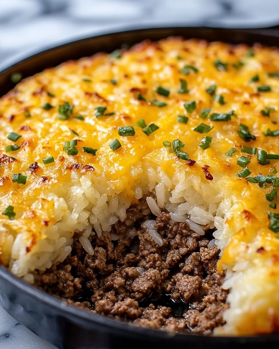 Cheesy Ground Beef and Rice Casserole Recipe - Recipe Image