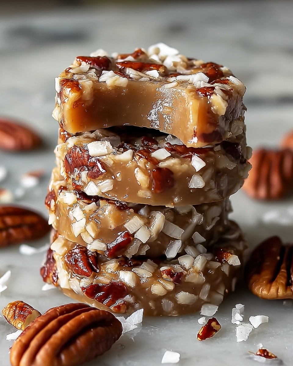 No-Bake Coconut Pecan Praline Cookies Recipe - Recipe Image