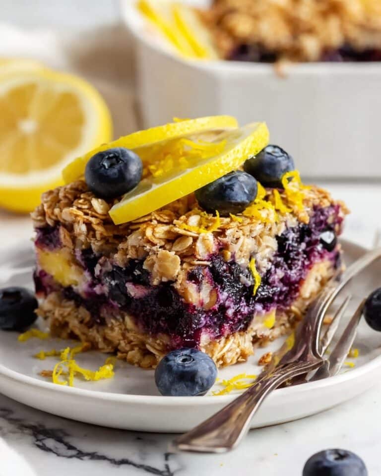 Lemon Blueberry Baked Oatmeal Recipe