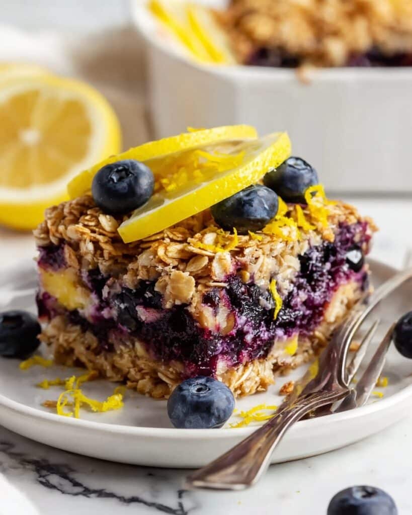 Lemon Blueberry Baked Oatmeal Recipe