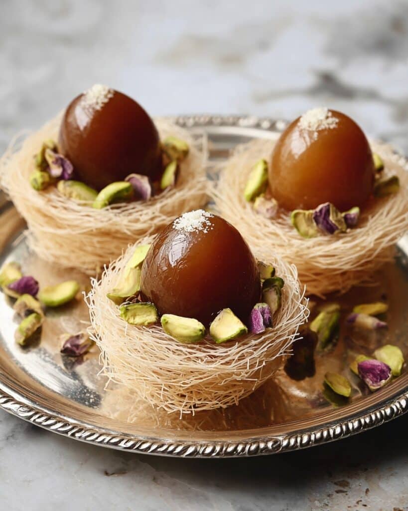 Gulab Jamun in Kunafa Nests Recipe