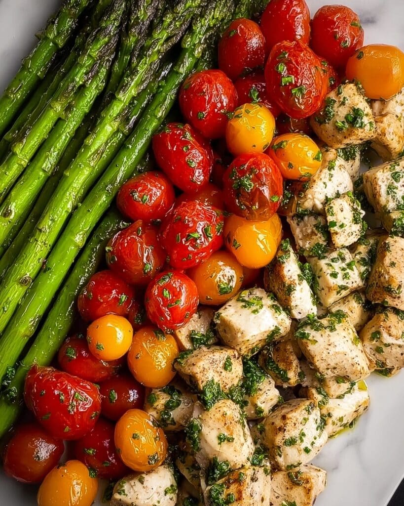 Pesto Chicken Tortellini with Sun-Dried Tomatoes and Asparagus Recipe