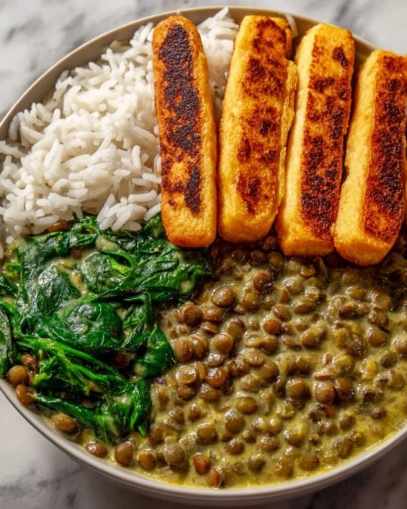 Creamy Coconut Curry Lentils with Spinach Recipe