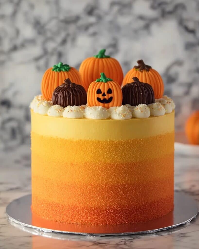 Stenciled Halloween Sprinkle Cake Recipe