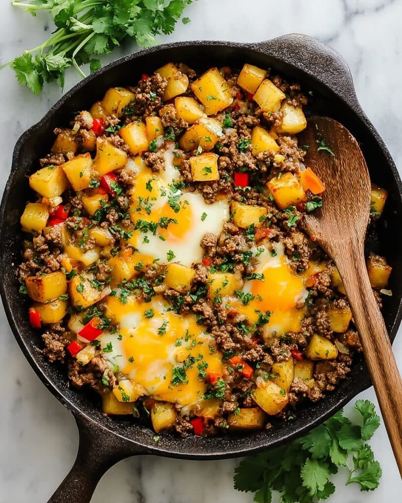 Mexican Ground Beef and Potato Skillet Recipe