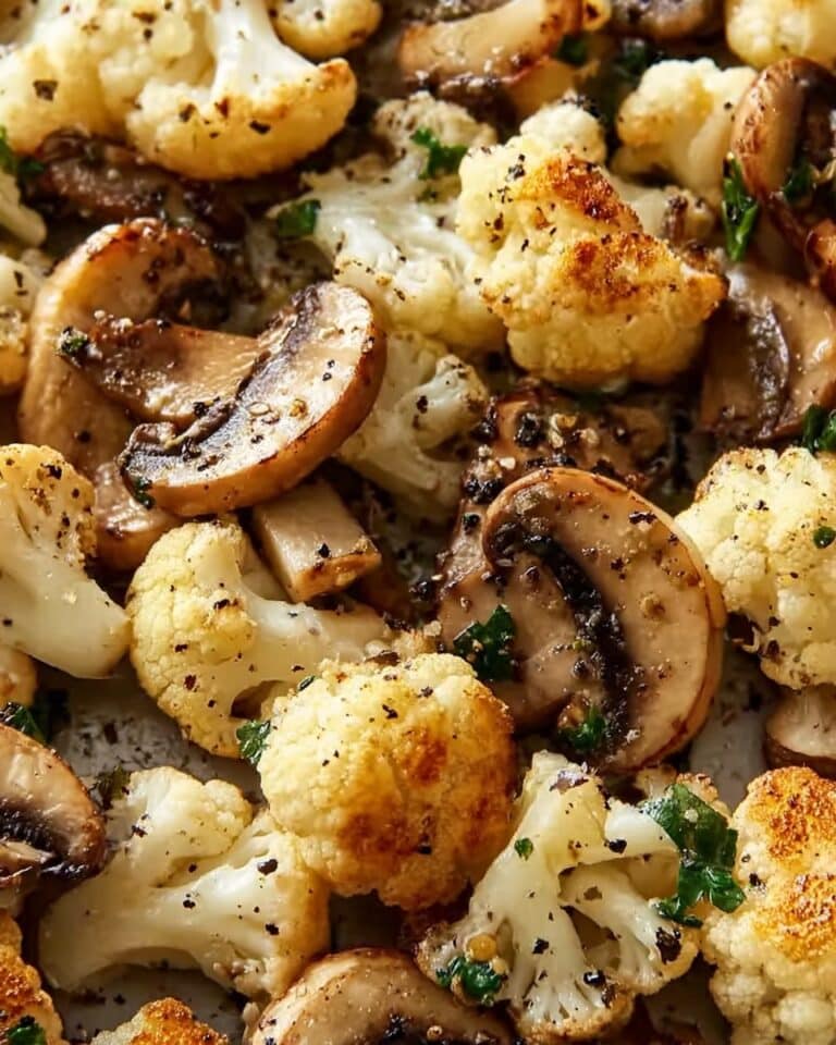 Garlic Mushrooms Cauliflower Skillet Recipe