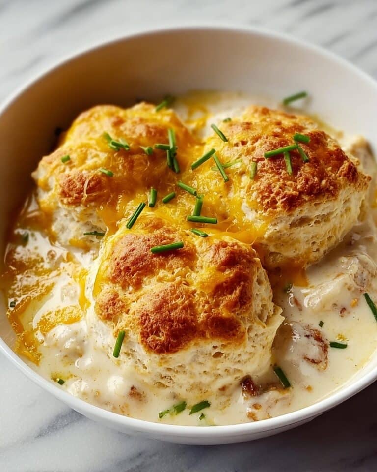 Cheesy Chicken Biscuit Casserole Recipe