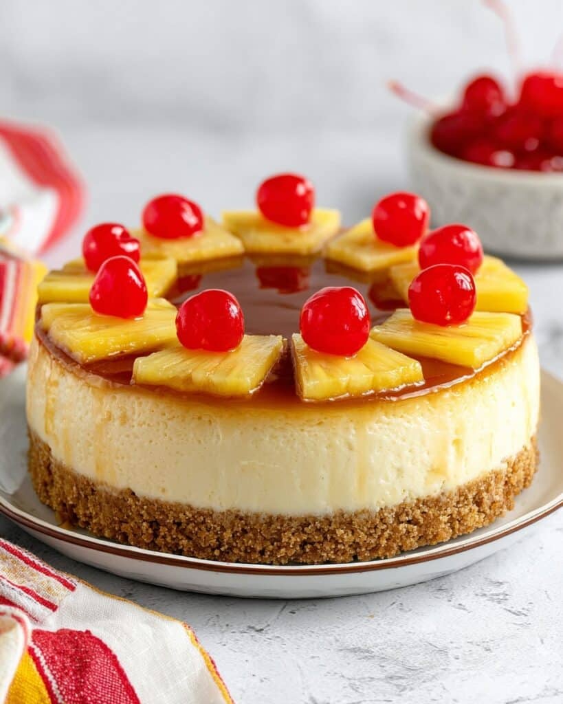 Pineapple Upside-Down Cheesecake Recipe